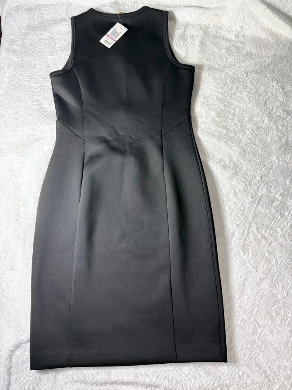Michael Kors Black Sleeveless Sheath Dress Zip Front Size 6 NWT
